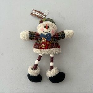 Woodland Plush Snowman Ornament